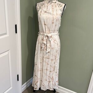 Cloth & Stone Cream Tan Halter Maxi Dress